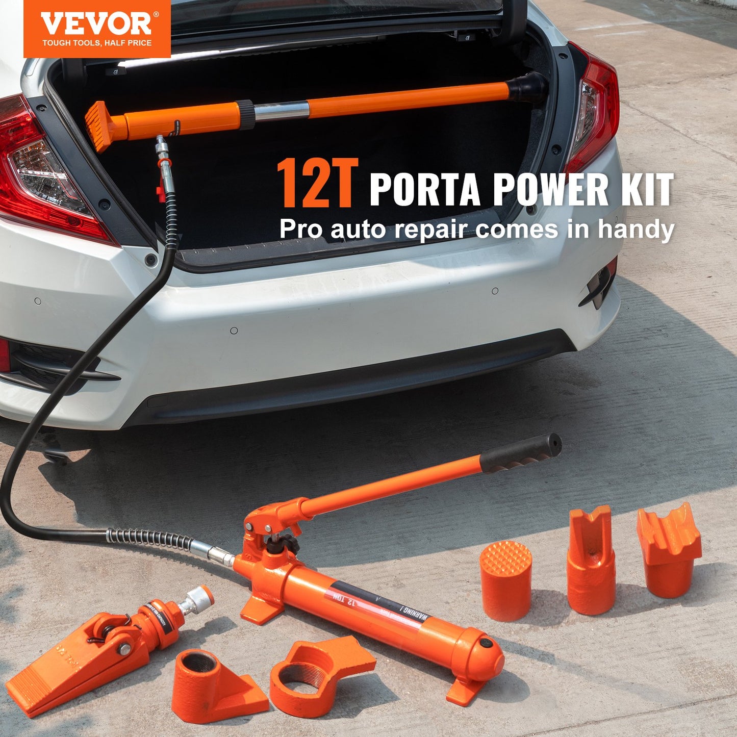 12 Ton Hydraulic Jack Air Pump Lift Ram Body Frame Porta Power Repair Kits - Image 2
