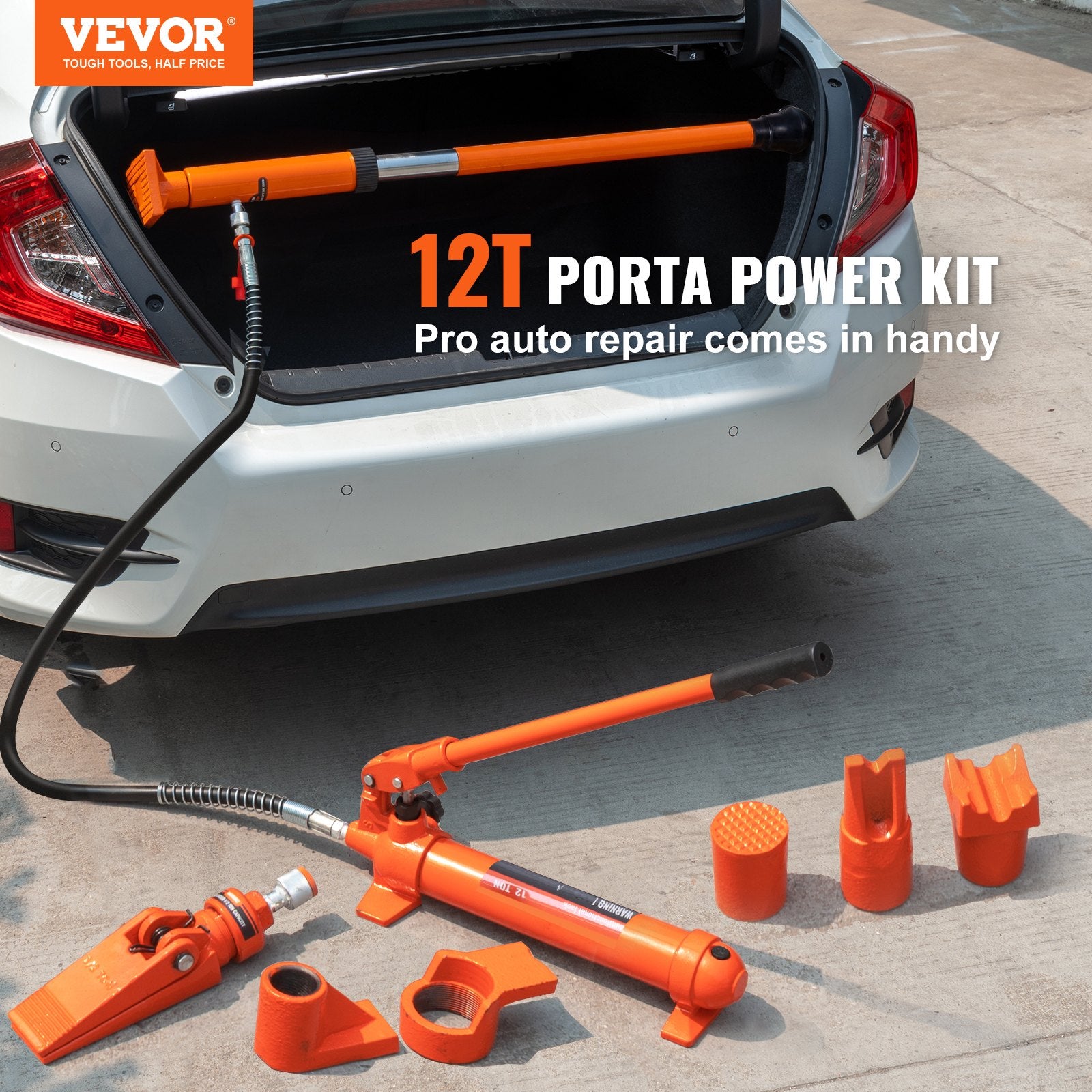 12 Ton Hydraulic Jack Air Pump Lift Ram Body Frame Porta Power Repair Kits - Image 2