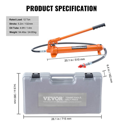 12 Ton Hydraulic Jack Air Pump Lift Ram Body Frame Porta Power Repair Kits - Image 7