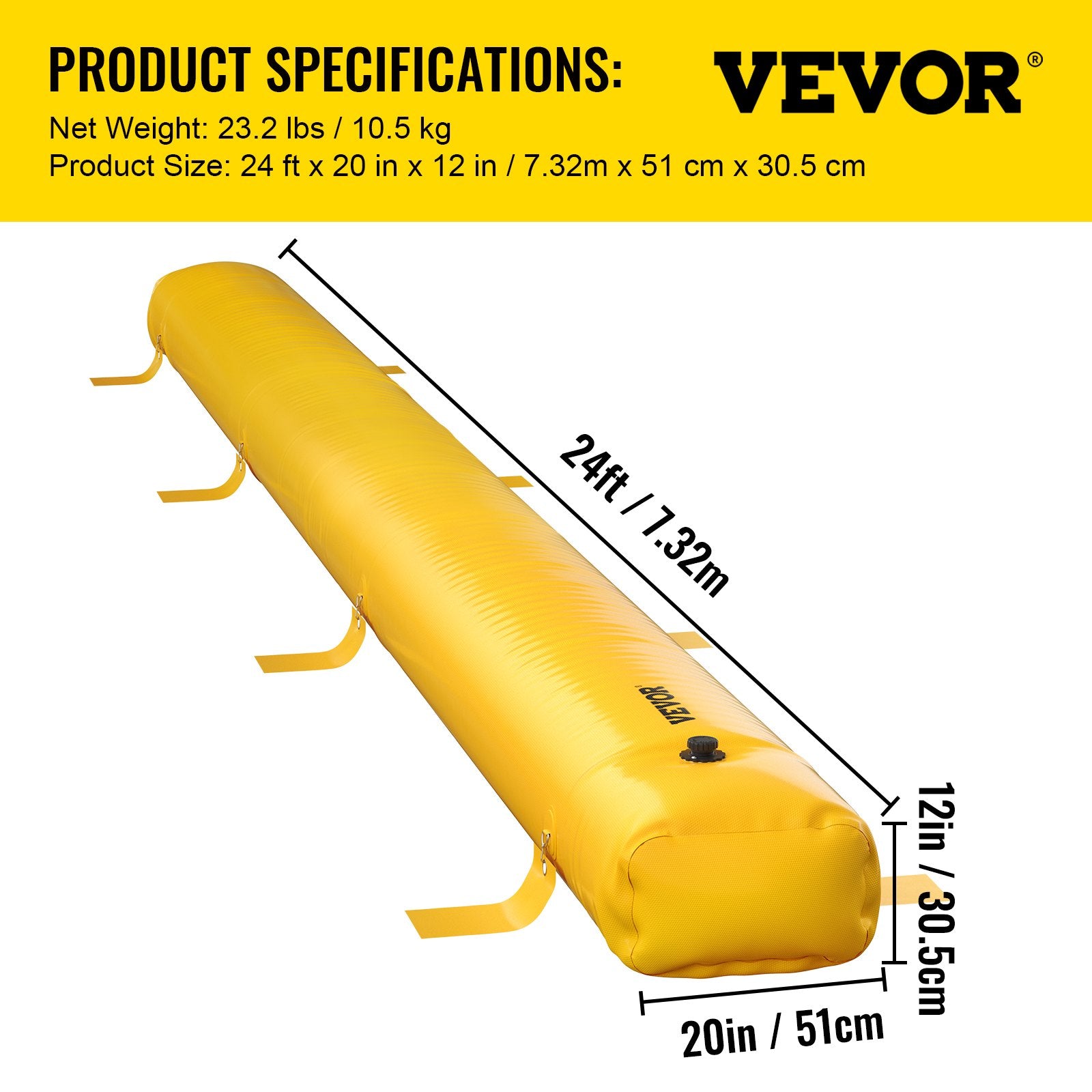 Flood Barrier Hydro Barrier 24' Length x 12 - Image 7
