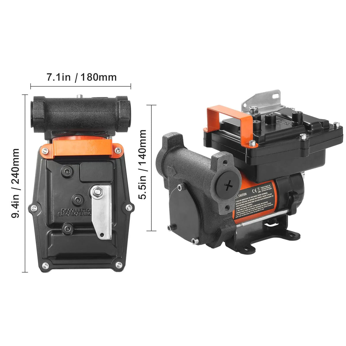 Fuel Transfer Pump 12V 15 GPM 1/4 HP Diesel Pump with Auto Fuel Nozzle - Image 8
