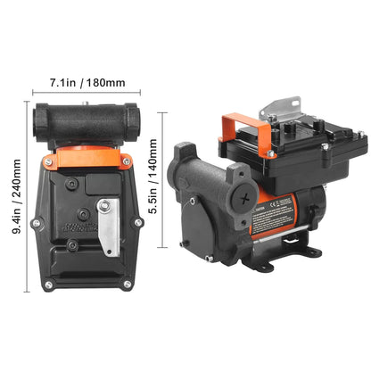 Fuel Transfer Pump 12V 15 GPM 1/4 HP Diesel Pump with Auto Fuel Nozzle - Image 8