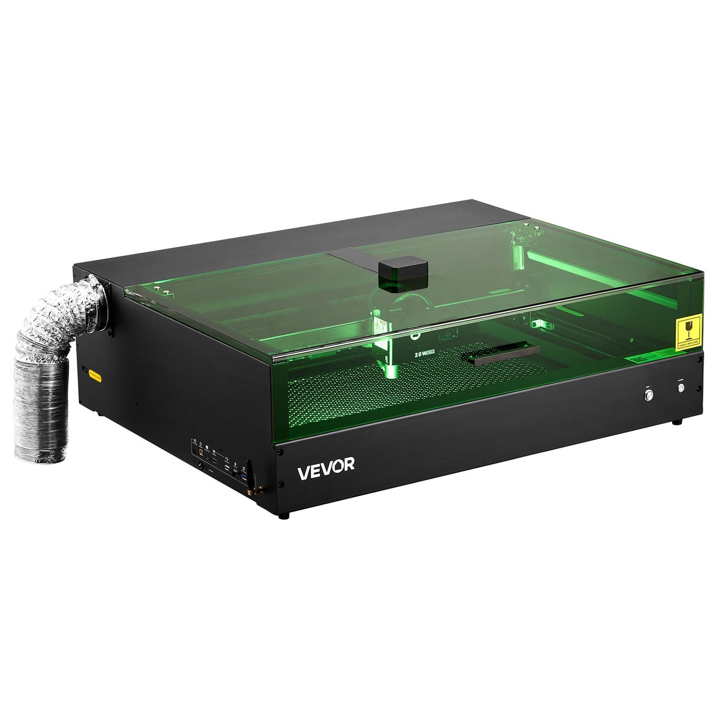 Laser Engraver, 20W, Laser Engraving and Cutting Machine with Enclosure Camera, Laser Cutter, 36000 mm/min, 500 x 320 mm Working Area, for Wood, Leather, Glass, Paper, Certain Metal, Class 1