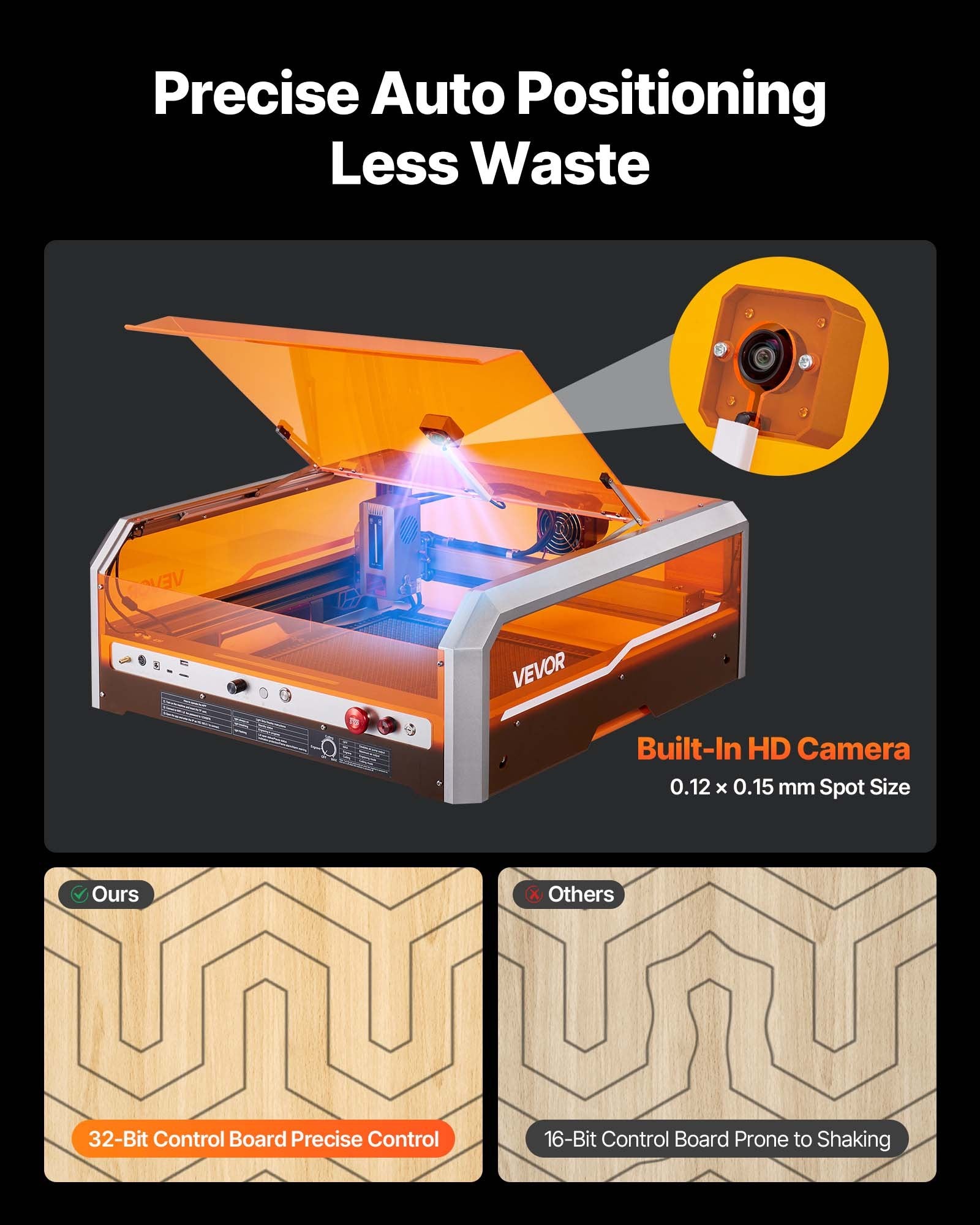 Laser Engraver, 20W, Laser Engraving and Cutting Machine with Enclosure Camera, Laser Cutter, 400 x 400 mm Working Area, 30000 mm/min, for Wood, Leather, Glass, Paper, Certain Metal, Class 1 - Image 4
