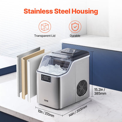 Portable Countertop Ice Maker 45Lbs/24H Self-Cleaning with Scoop Basket - Image 5