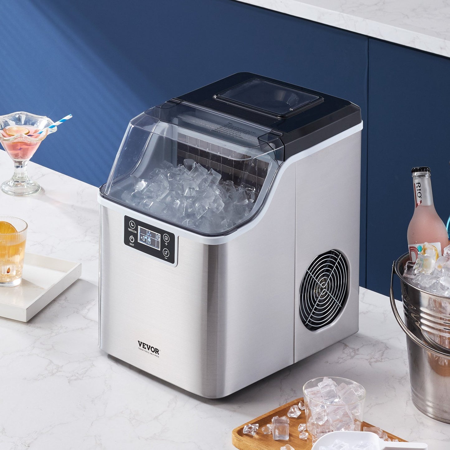 Portable Countertop Ice Maker 45Lbs/24H Self-Cleaning with Scoop Basket - Image 8