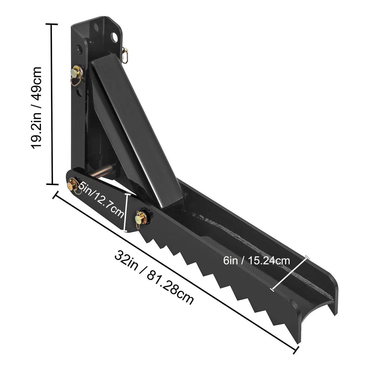 32 inch Backhoe Excavator Thumb Attachments Weld On Adjustable Boom Tractor Excavator 1/2Inch Teeth Thick Steel Plate Assembly 12MM Bolt-On Design - Image 8