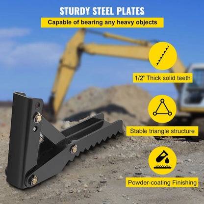 Backhoe Excavator Thumb Attachments, 91.44 cm Adjustable Extreme Weld On Backhoe Thumb Hoe Clamp 1.27 cm Inch Teeth Thick Steel Plate 16MM Assembly Bolt-On Design - Image 4