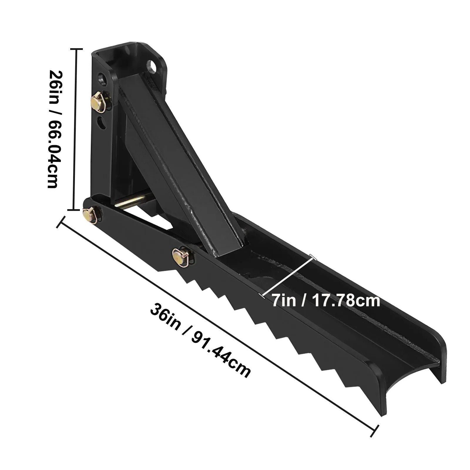 Backhoe Excavator Thumb Attachments, 91.44 cm Adjustable Extreme Weld On Backhoe Thumb Hoe Clamp 1.27 cm Inch Teeth Thick Steel Plate 16MM Assembly Bolt-On Design - Image 8