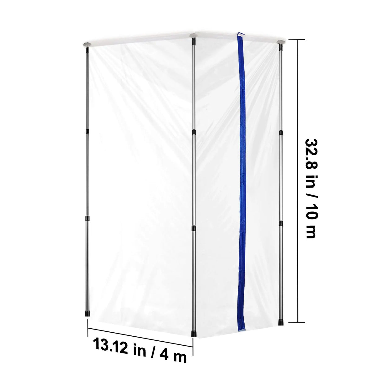 Dust Barrier Poles, 12 Ft Barrier Poles, Dust Barrier System with 4 Telescoping Poles, Magnetic Zipper, Carry Bag and 32.8x13.12 Ft Plastic Film, for Interior Decoration, Painting - Image 8