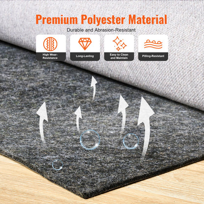 Non Slip Rug Pad Gripper 9' x 12' Carpet Mat 0.24" Thick for All Floor - Image 4