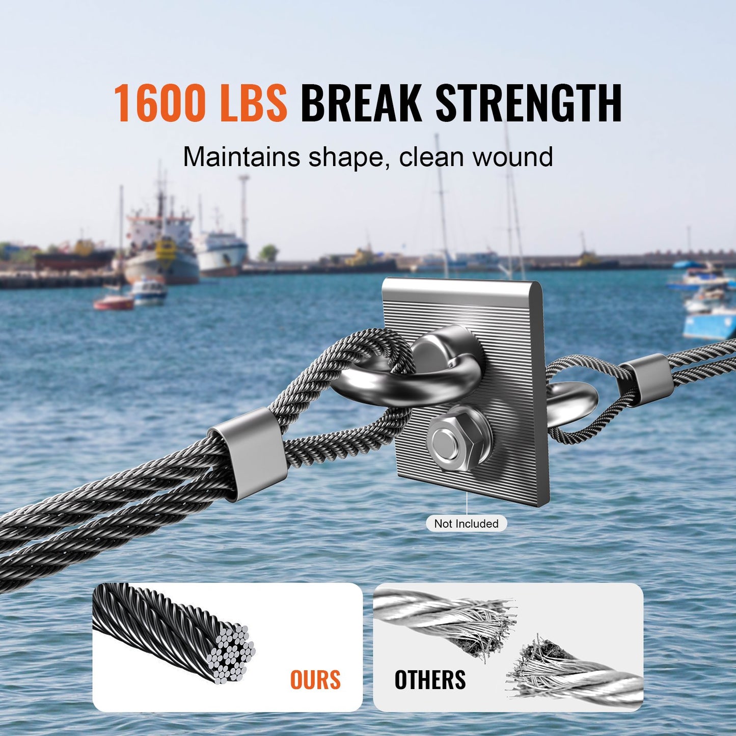 T316 Stainless Steel Cable 3.18mm 7x7 Steel Wire Rope 152.4m Cable Railing - Image 4