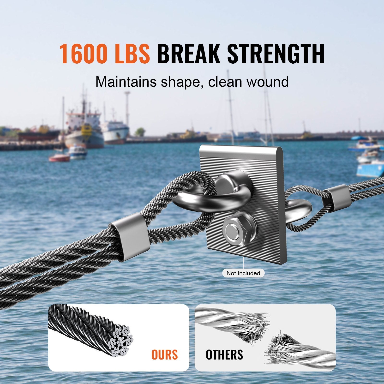 T316 Stainless Steel Cable 3.18mm 7x7 Steel Wire Rope 152.4m Cable Railing - Image 4