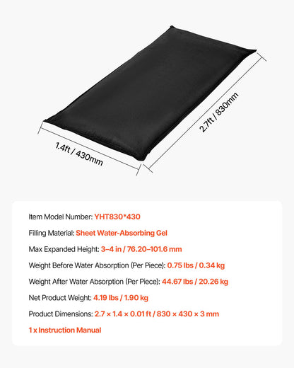 Flood Barrier, 6 Pack, 830 x 430 mm Flood Bags Activated by Water, Reusable Water Absorbent Barrier, Sandless Sandbags Blockage, Flooding Prevention Bags for Home, Doorways, Basement, Garage - Image 7
