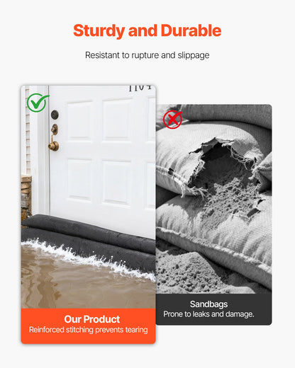 Flood Barrier, 8 Pack, 480 x 435 mm Flood Bags Activated by Water, Reusable Water Absorbent Barrier, Sandless Sandbags Blockage, Flooding Prevention Bags for Home, Doorway, Basement, Garage - Image 5
