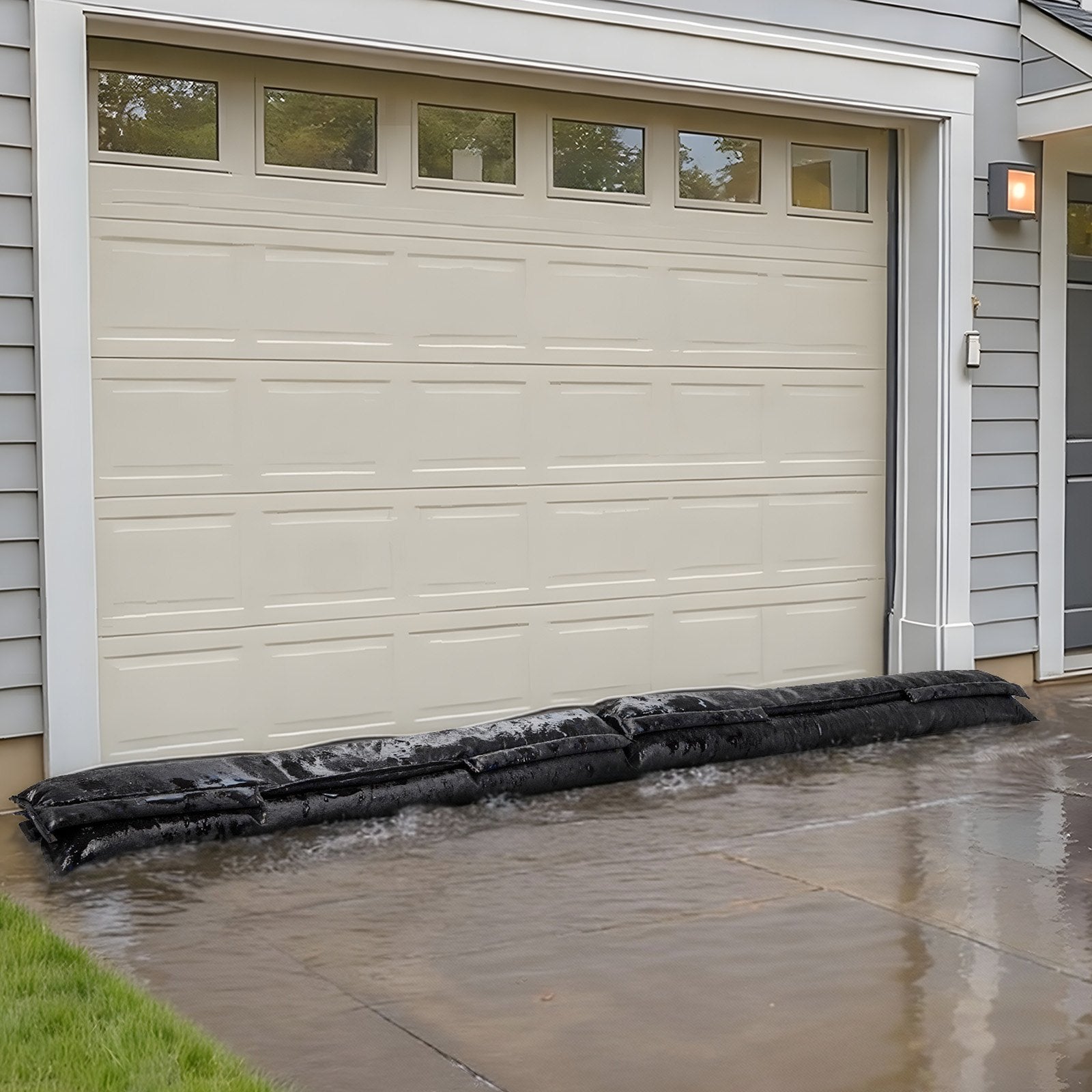 Flood Barrier, 10 Pack, 1530 x 210 mm Flood Bags with Bucket, Reusable Water Absorbent Barrier Activated by Water, Sandless Sandbags Blockage, Flooding Prevention Bags for Basement, Garage, Doorway - Image 8