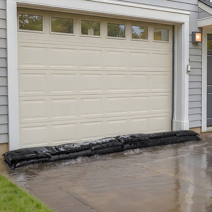 Flood Barrier, 10 Pack, 1530 x 210 mm Flood Bags with Bucket, Reusable Water Absorbent Barrier Activated by Water, Sandless Sandbags Blockage, Flooding Prevention Bags for Basement, Garage, Doorway - Image 8