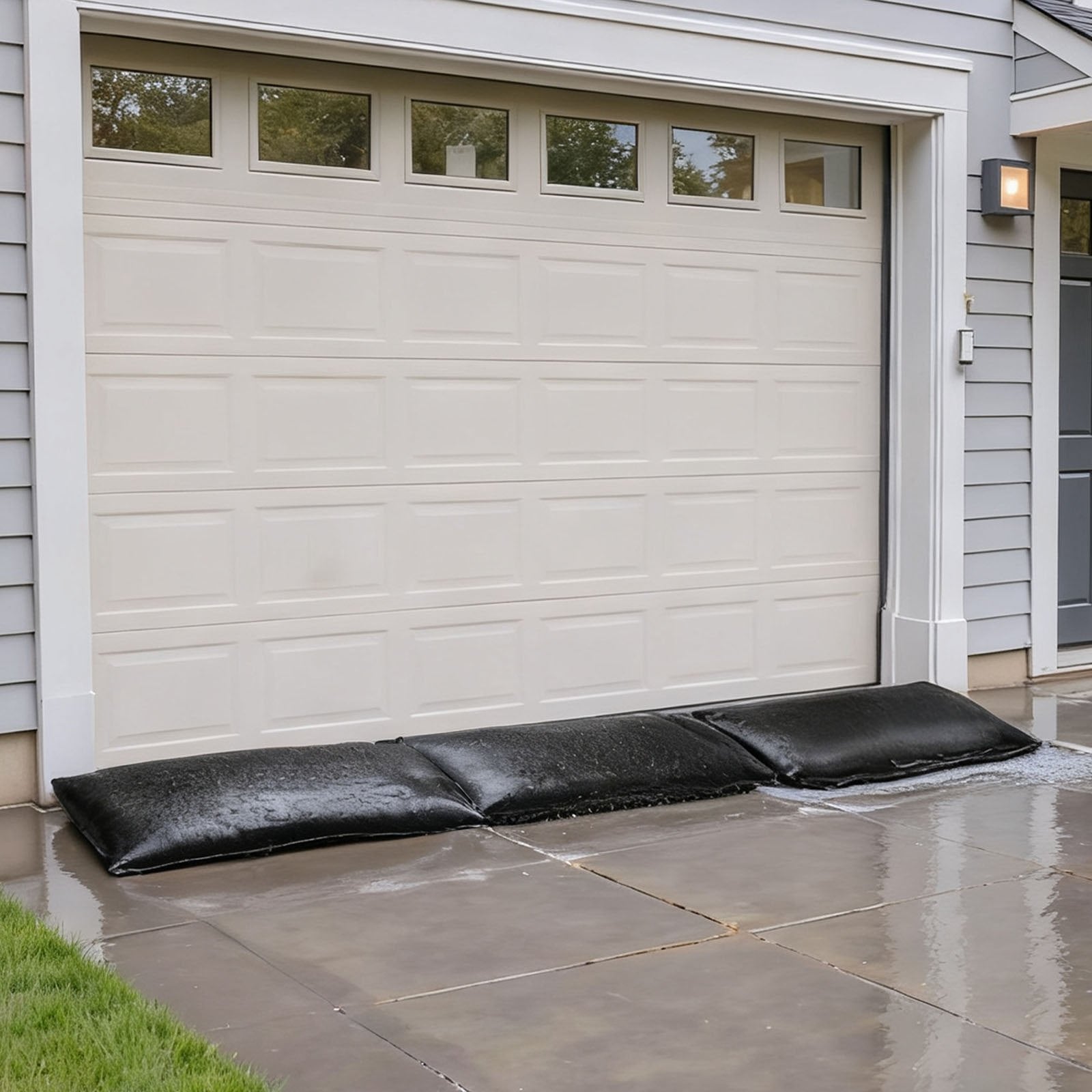 Flood Barrier, 10 Pack, 430 x 830 mm Flood Bags with Bucket, Reusable Water Absorbent Barrier Activated by Water, Sandless Sandbags Blockage, Flooding Prevention Bags for Door, Basement, Garage - Image 8