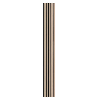 Wood Slat Acoustic Panels, 7.9 x 94.5 inch, MDF Accent Wooden Wall Panels for Modern Interior Wall Decor, Faux Wood Wall Board Panels for Noise Reduction, Silver Wood
