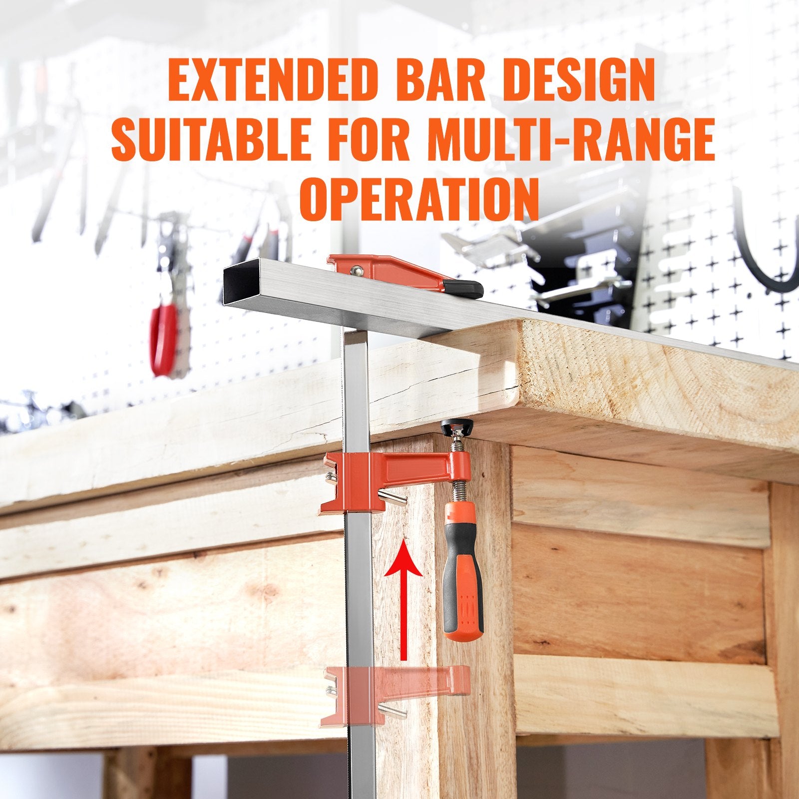 Bar Clamps for Woodworking, 2-Pack 914mm Clamp, Quick-Change F Clamp with 600 lbs Load Limit, 2.5" Throat Depth, Cast Iron and Carbon Steel, Wood Clamps for Woodworking Metal Working - Image 6