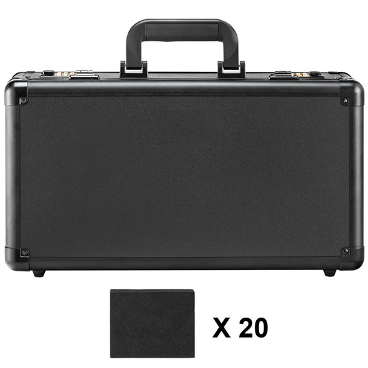 Graded Card Storage Box, 4 Slots, Graded Sports Cards Holder Carrying Case with Coded Lock Foam Dividers, for 108 PSA Graded Cards 76 BGS Cards 84 SGC Cards 388 Top Loaders or 999+ Loose Cards