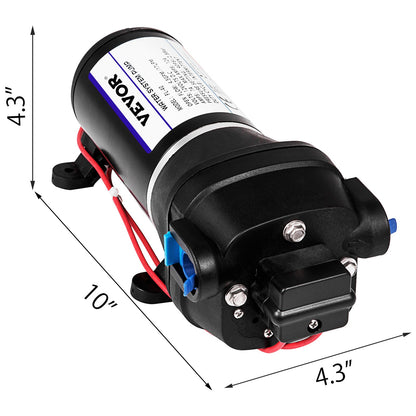 Water Pressure Diaphragm Pump, 12V FL-40 High Pressure Diaphragm Water Pump, 40PSI Automatic Self Priming Water Pump, 17L/MIN Misting Booster Sprayer Diaphragm Pump for Caravan Boat RV Garden - Image 8