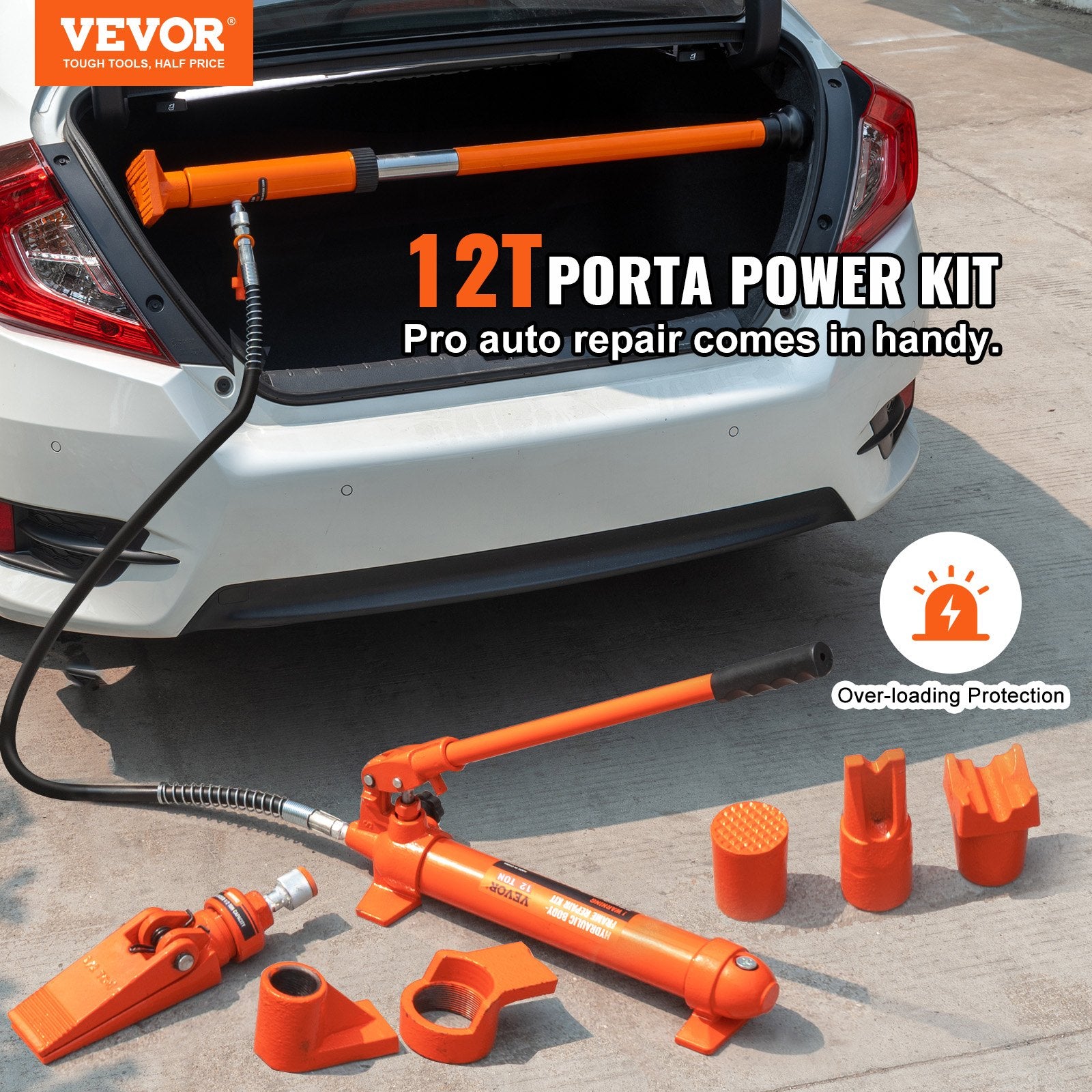 12 Ton Hydraulic Jack Air Pump Lift Ram Body Frame Porta Power Repair Kits - Image 2