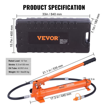 12 Ton Hydraulic Jack Air Pump Lift Ram Body Frame Porta Power Repair Kits - Image 7