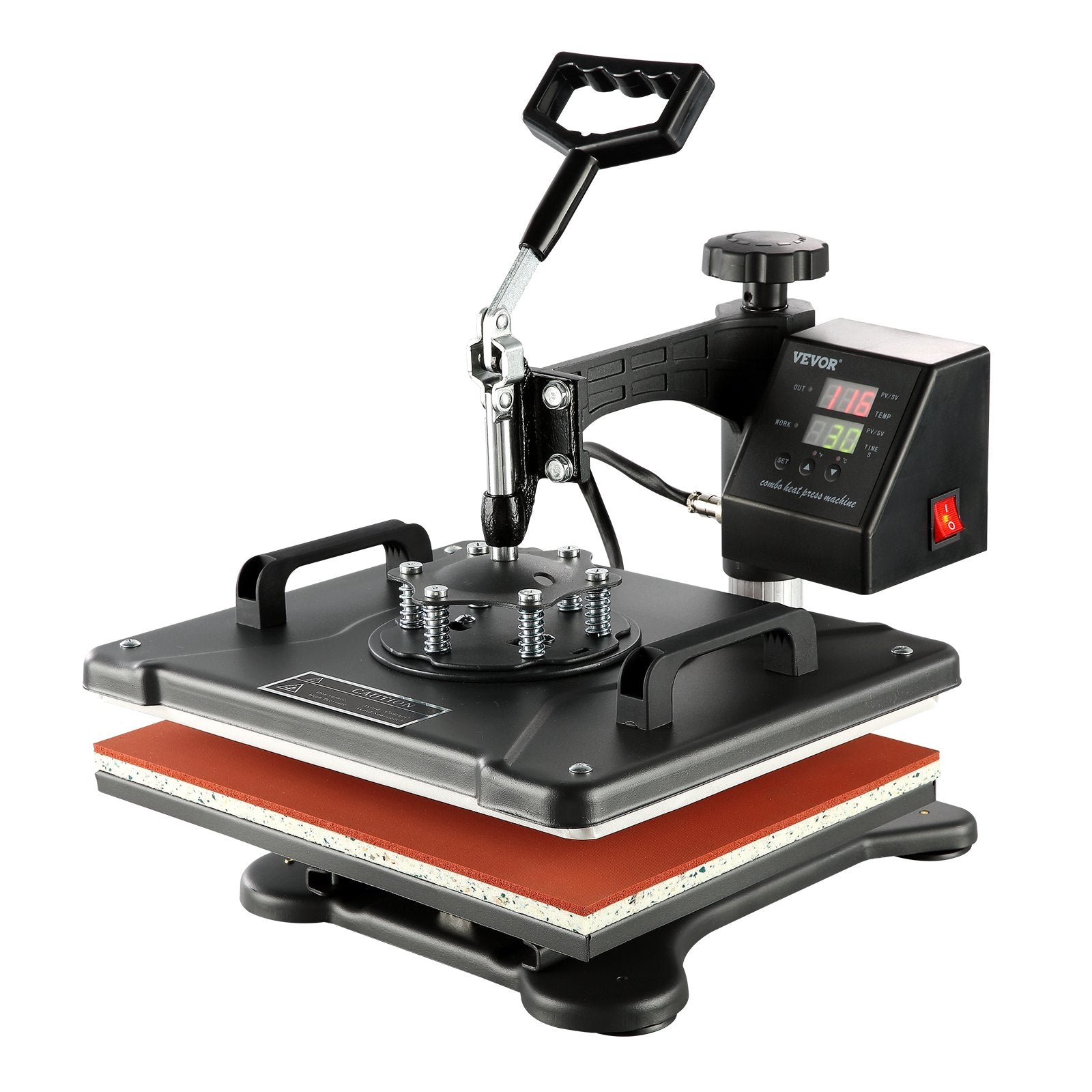 1400W Heat Press Machine 8 In 1 Sublimation Steel Frame Heat Presses with Temperature And Time Control (12X15INCH 8IN1)
