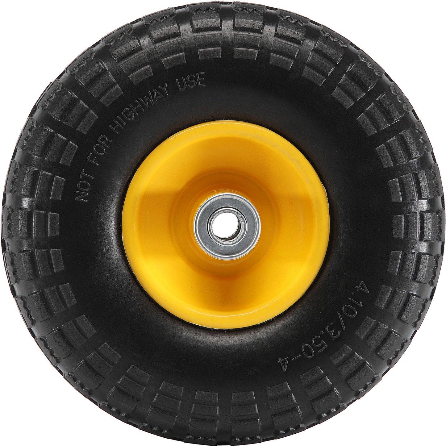 Solid PU Run-Flat Tire Wheel, 254 mm, 2-Pack, 181.4 kg Dynamic Load, 204.1 kg Static Load, Flat Free Tubeless Tires and Wheels for Hand Truck, Utility Cart, Dolly, Garden Trailer, Various Carts - Image 9