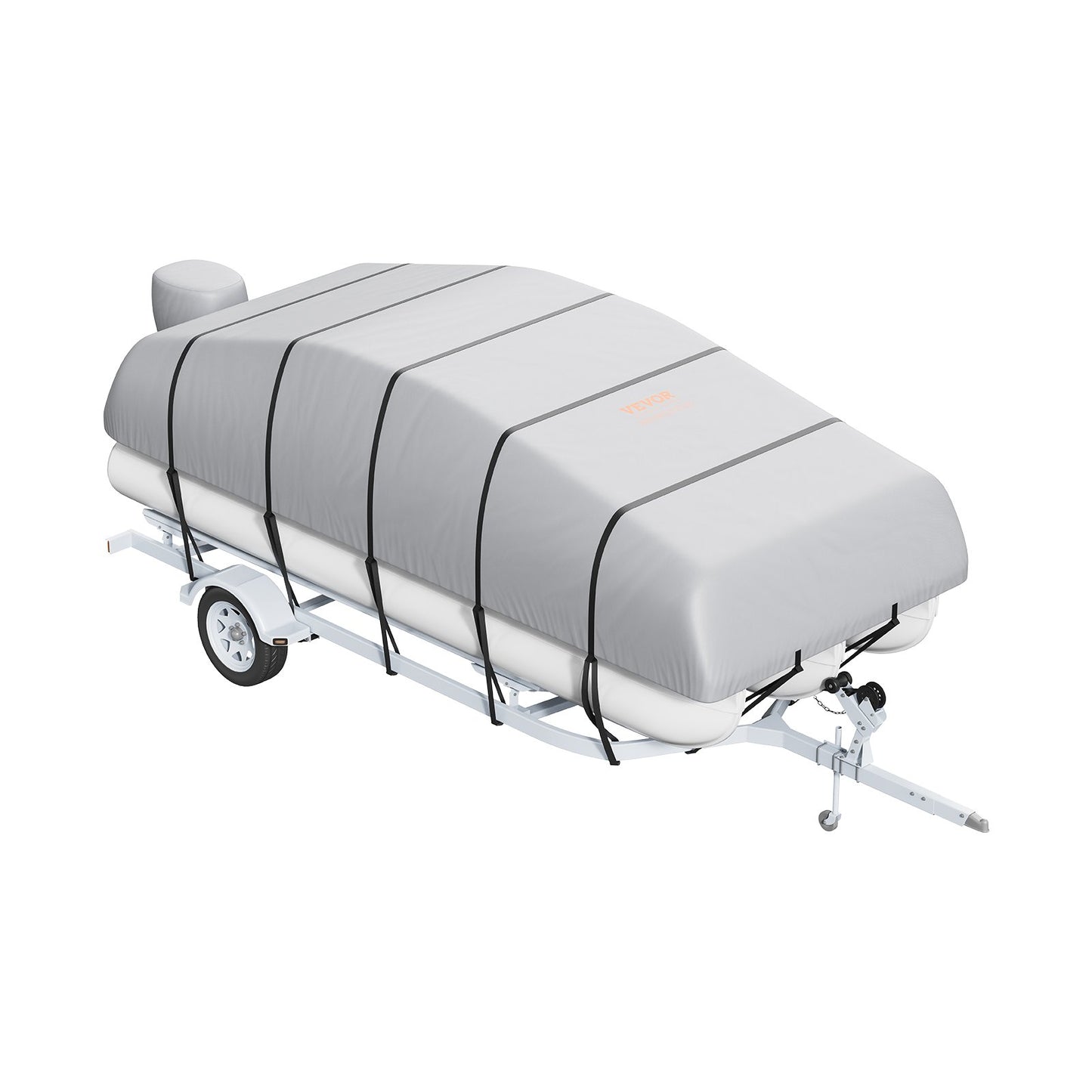 Pontoon Boat Cover 800D Waterproof Trailerable 19-20 ft with Storage Bag