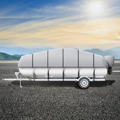 Pontoon Boat Cover 800D Waterproof Trailerable 23-24 ft with Storage Bag - Image 8