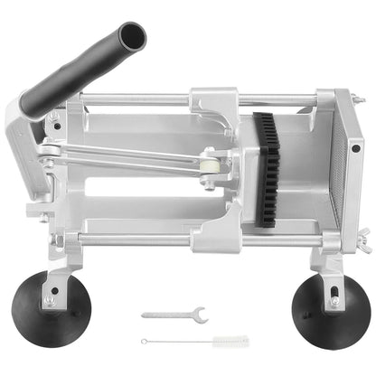 Commercial Vegetable Slicer, 1/4 inch Fruit Slicer, Stainless Steel and Aluminum Alloy Vegetable Cutter Slicer Machine, Manual Slicer with Non-slip Feet, for Radishes, Onions, Potatoes, Lemons