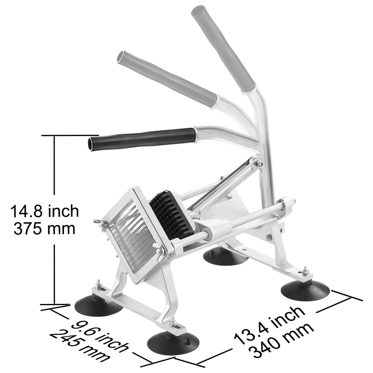 Commercial Vegetable Slicer, 1/4 inch Fruit Slicer, Stainless Steel and Aluminum Alloy Vegetable Cutter Slicer Machine, Manual Slicer with Non-slip Feet, for Radishes, Onions, Potatoes, Lemons - Image 8
