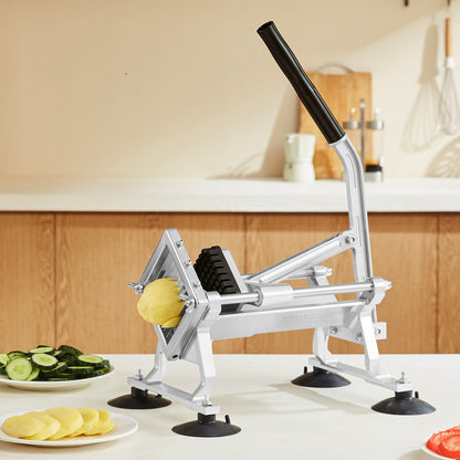 Commercial Vegetable Slicer, 3/8 inch Fruit Slicer, Stainless Steel and Aluminum Alloy Vegetable Cutter Slicer Machine, Manual Slicer with Non-slip Feet, for Radishes, Onions, Potatoes, Lemons - Image 8