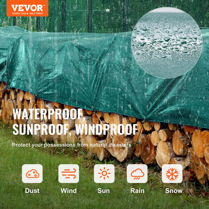 PVC Waterproof Tarp, 16.5 x 29.5 ft Heavy Duty PVC Tarpaulin, Tear-Proof and Weather-Proof, with Grommets and Reinforced Edges for Canopy Boat RV Tent Shelter Trailer Truck Cover, Green - Image 2