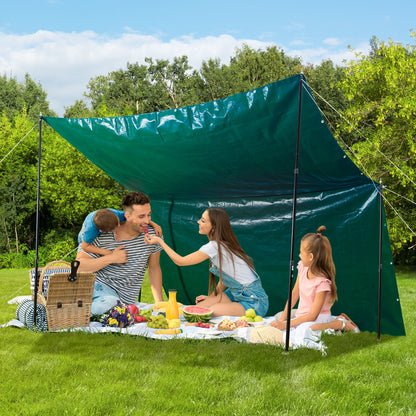 PVC Waterproof Tarp, 16.5 x 29.5 ft Heavy Duty PVC Tarpaulin, Tear-Proof and Weather-Proof, with Grommets and Reinforced Edges for Canopy Boat RV Tent Shelter Trailer Truck Cover, Green - Image 8