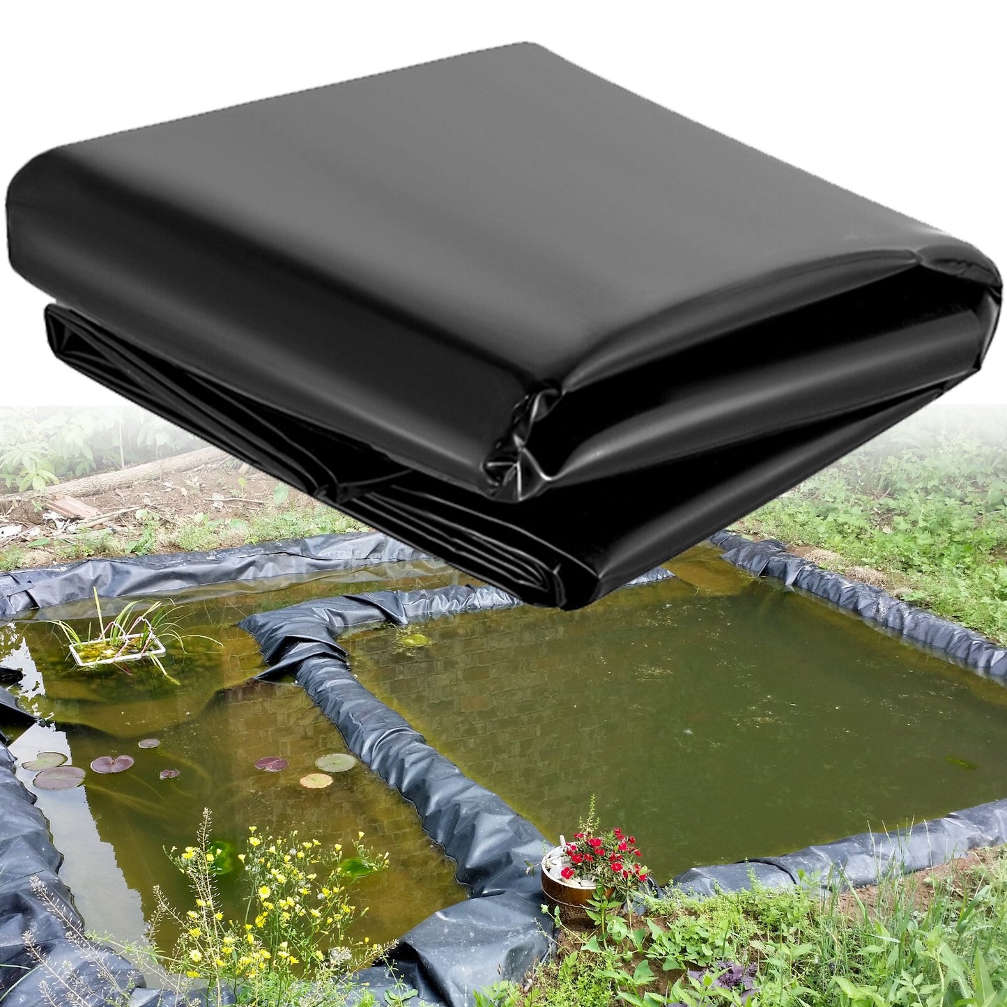 LLDPE Pond Liner 15x20 ft, Pond Liner 20 Mil, Fish Pond Liners for Waterfall, Pond and Fish Ponds - Image 8