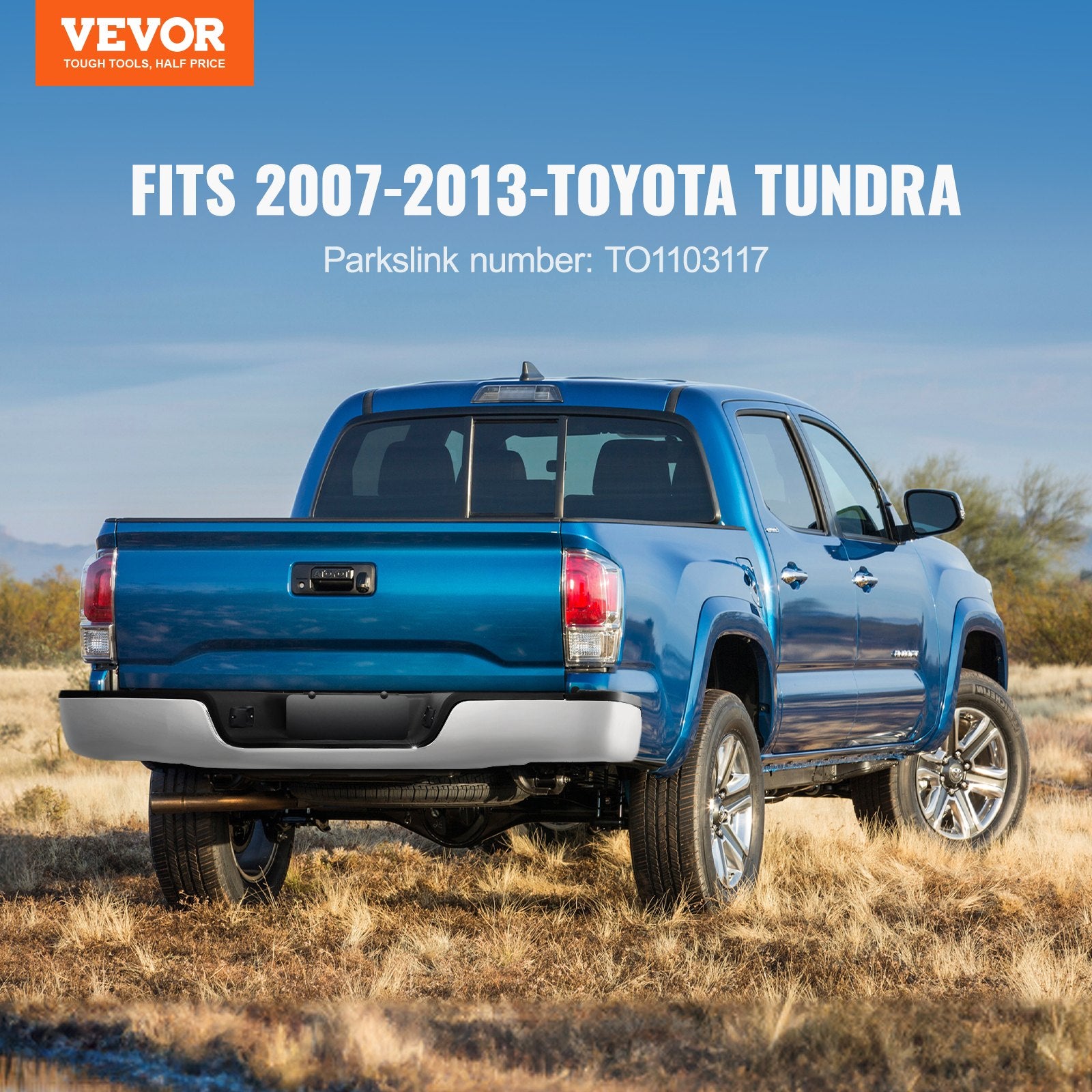 Rear Step Bumper Chrome Steel Bumper Assembly for 2007-2013-Toyota Tundra - Image 2