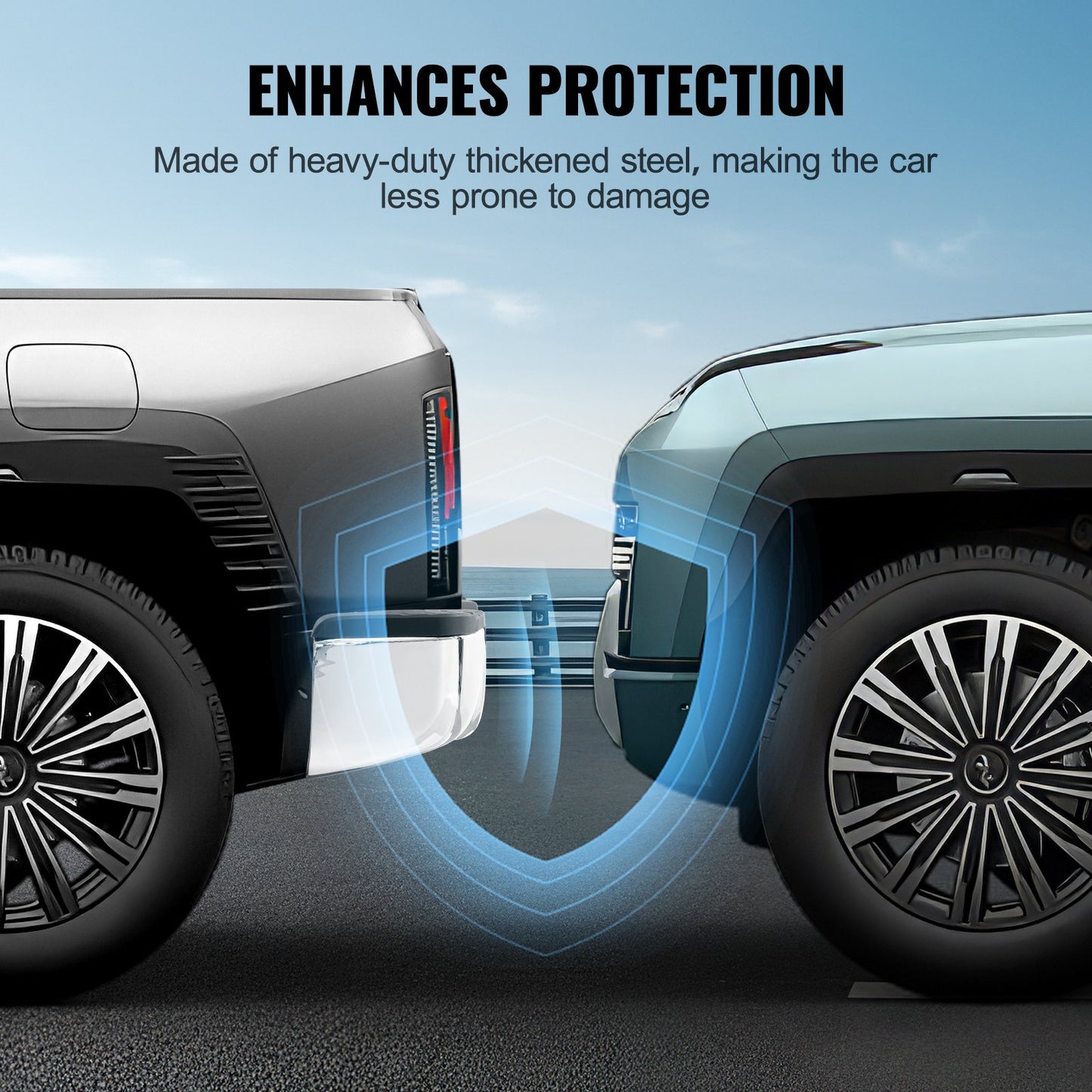Rear Step Bumper Chrome Steel Bumper Assembly for 2007-2013-Toyota Tundra - Image 4