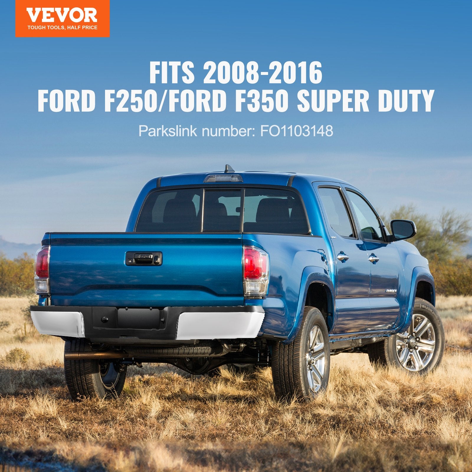 Rear Step Bumper Steel Bumper for 2008-2016-Ford F250/Ford F350 Super Duty - Image 2