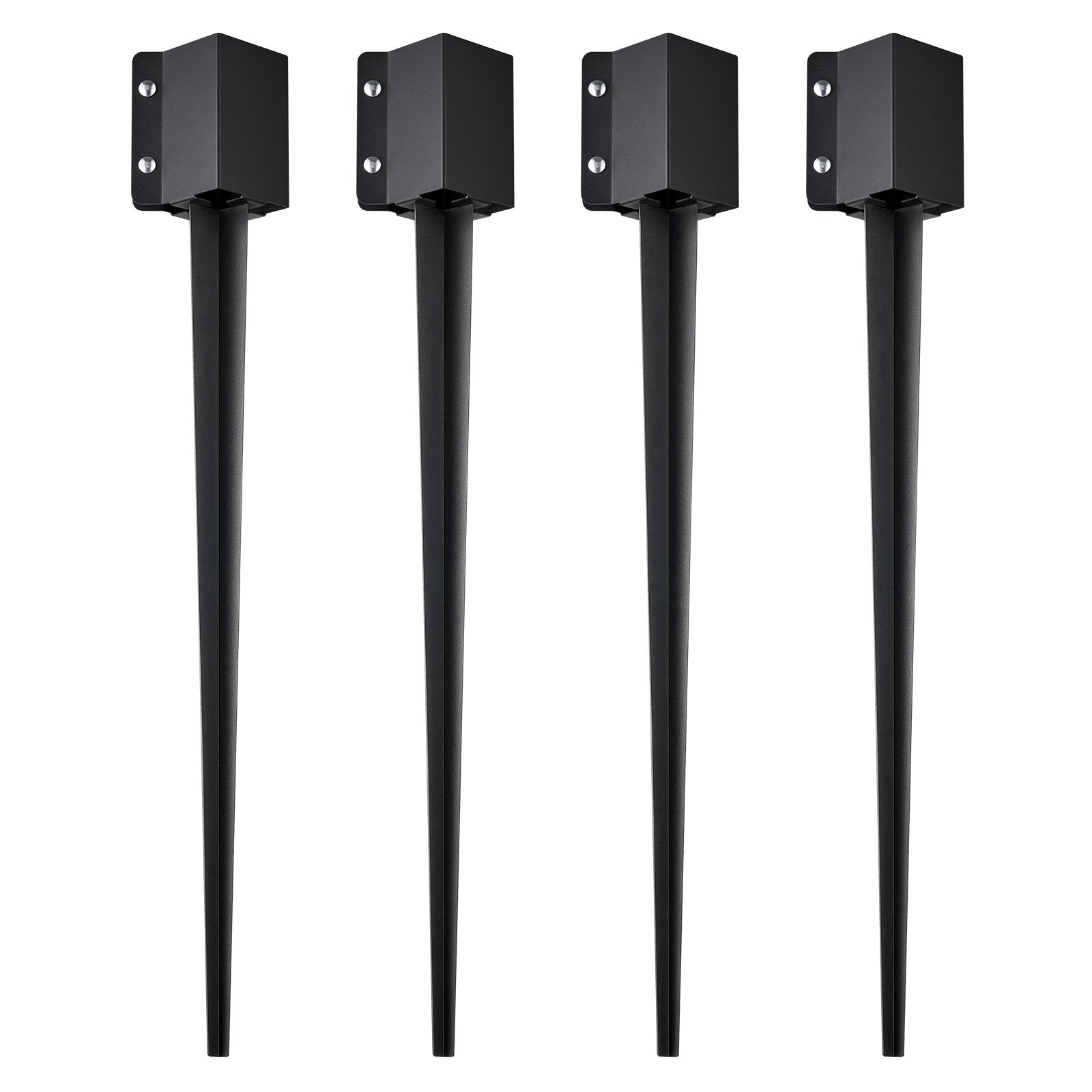 Fence Post Anchor Ground Spike 4 Pack 36 x 4 x 4 In Metal Fence Stakes