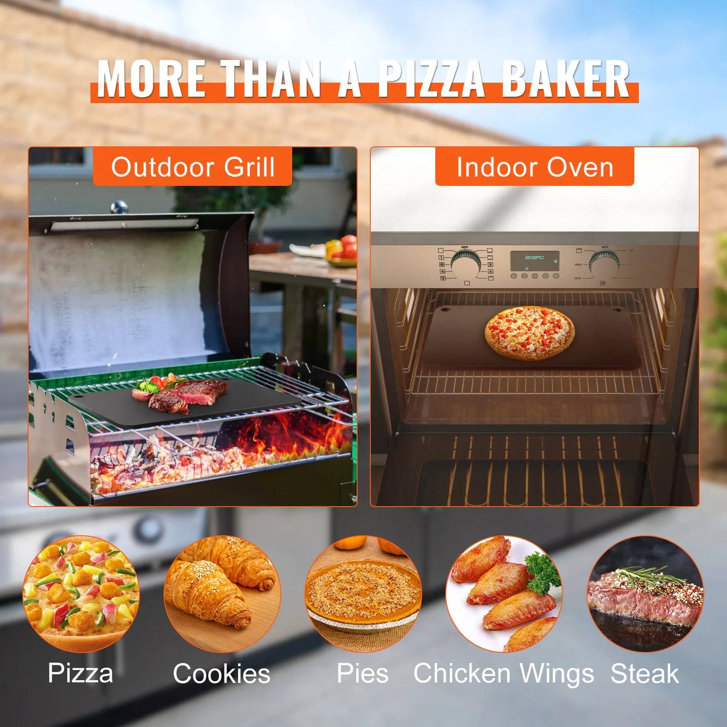 Pizza Steel, 20" x 14" x 3/8" Pizza Steel Plate for Oven, Pre-Seasoned Carbon Steel Pizza Baking Stone with 20X Higher Conductivity, Heavy Duty Rustproof Pizza Pan for Outdoor Grill, Indoor Oven - Image 6