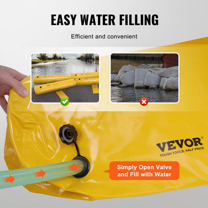 Flood Barriers, Sandbag Alternative Flood Bags 4 Pack, Flood Barrier for Home, Water Barriers for Flooding, Doorway, Driveway(4FTx6in) - Image 3