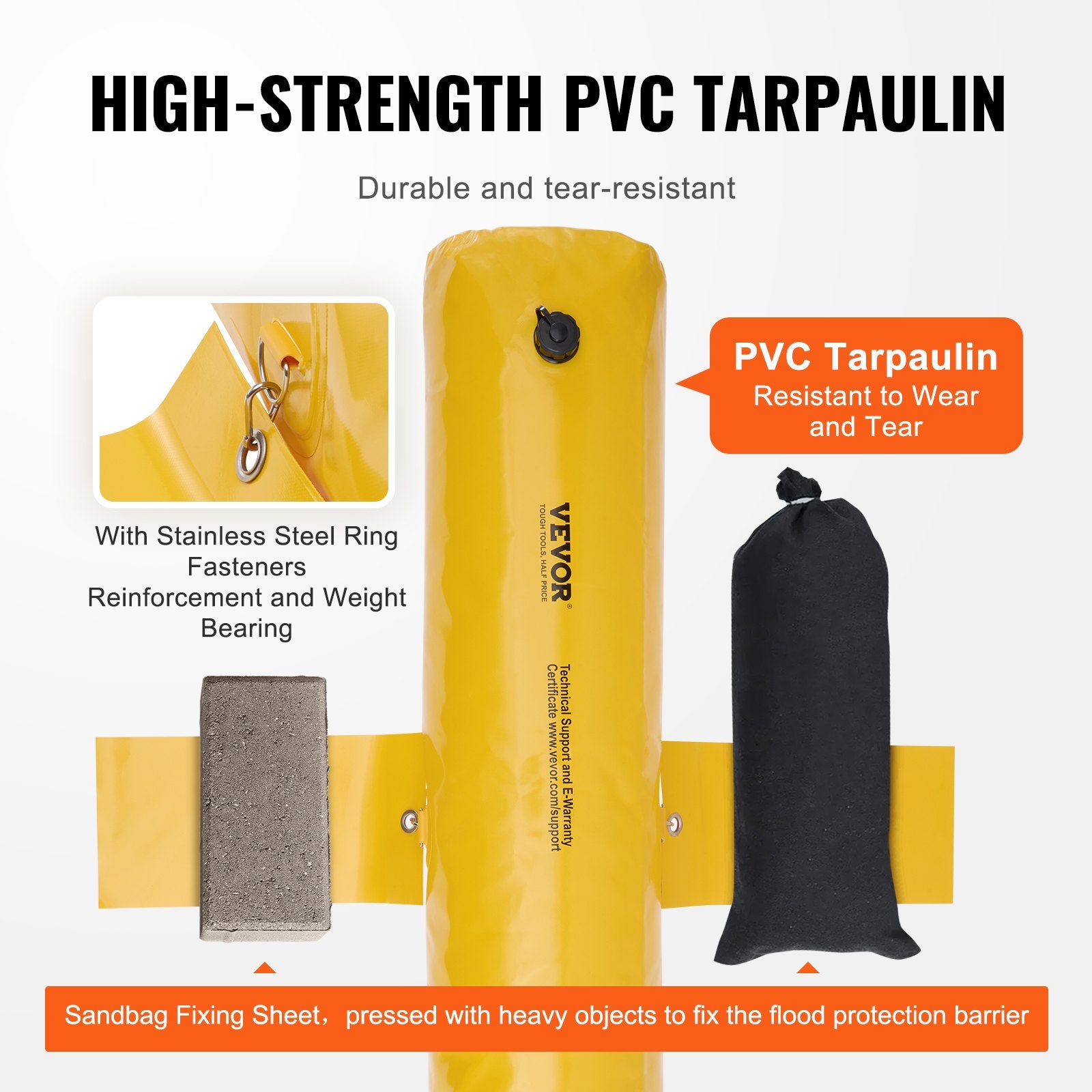 Flood Barriers, Sandbag Alternative Flood Bags 4 Pack, Flood Barrier for Home, Water Barriers for Flooding, Doorway, Driveway(4FTx6in) - Image 4
