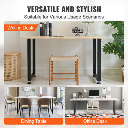 711.2MM Adjustable Furniture Legs, Square Reinforced Steel Office Table legs Set of 2 for DIY, Max Load 453.6KG Heavy Duty Desk Legs, Quick Instalation & Rich Accessories Legs Black - Image 5