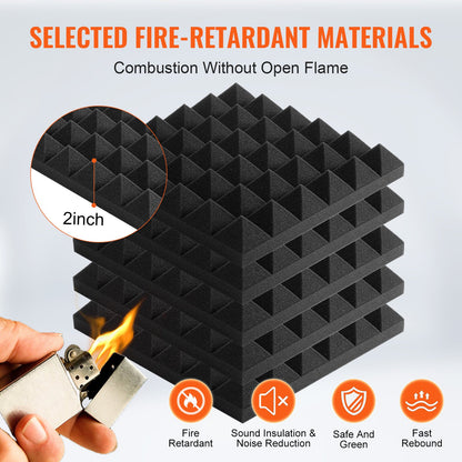 Acoustic Foam Panels 36 Pack 12 x 12 x 2 in for Studio Wall and Ceiling - Image 3