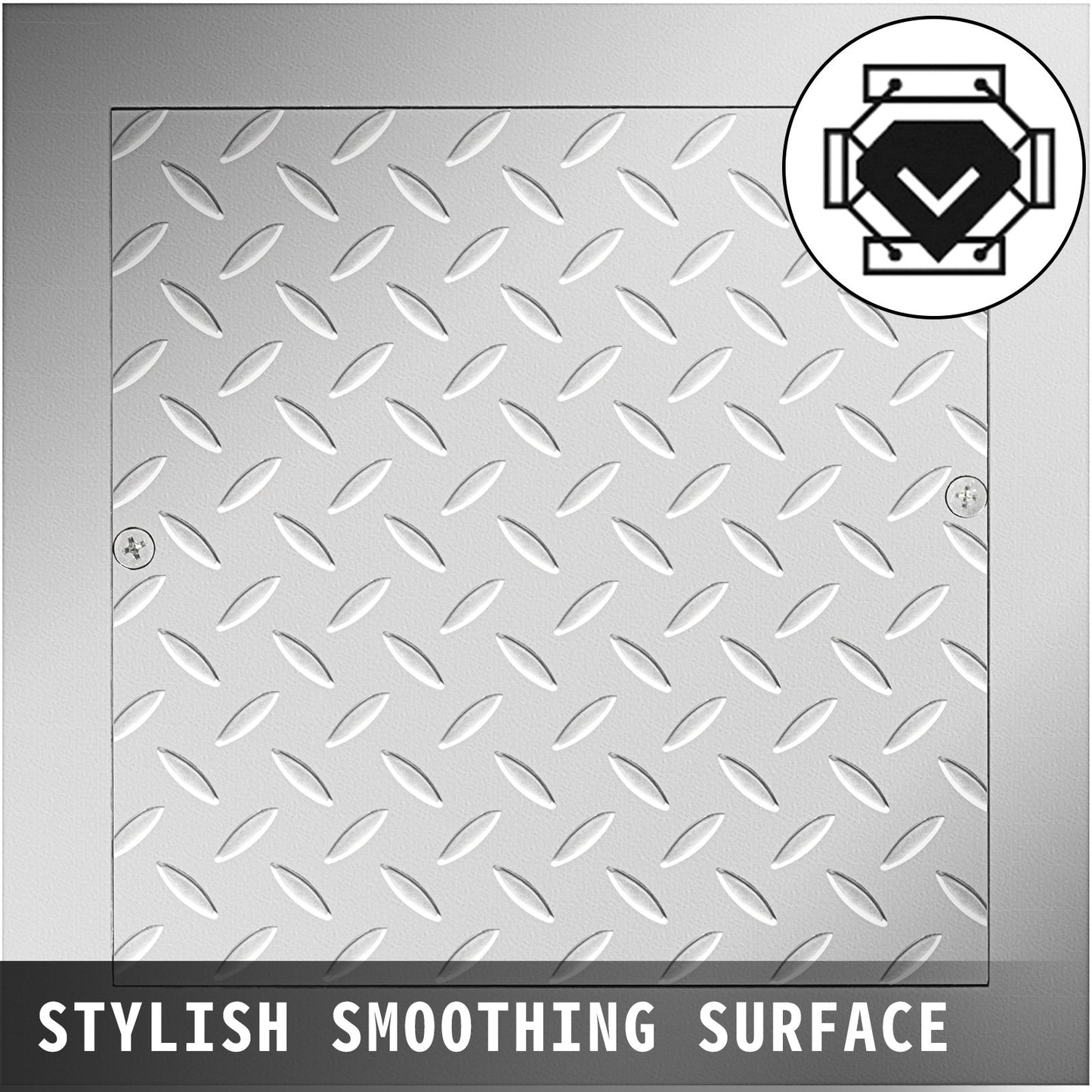 Recessed Manhole Cover 11.8\"x11.8\" Clear Opening, Galvanized Steel Drain Cover Overall Size 14.5\"x14.5\", Sealed Square Manhole Cover and Frame, Steel Man Hole Lid Inspection Access for Boat/ - Image 2