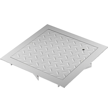 Recessed Manhole Cover 11.8\"x11.8\" Clear Opening, Galvanized Steel Drain Cover Overall Size 14.5\"x14.5\", Sealed Square Manhole Cover and Frame, Steel Man Hole Lid Inspection Access for Boat/ - Image 9