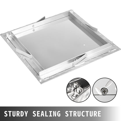 Recessed Manhole Cover 60 x 60 cm Clear Opening, Galvanized Steel Drain Cover Overall Size 67 x 67 cm, Sealed Square Manhole Cover and Frame, Steel Man Hole Lid Inspection Access for Boat/ - Image 5
